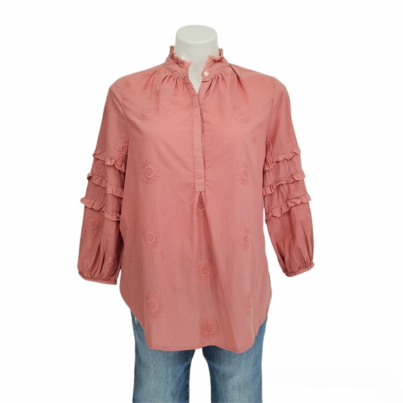 Isabella Sinclair Sunflower Embroidered Shirt - Picture 2 of 8